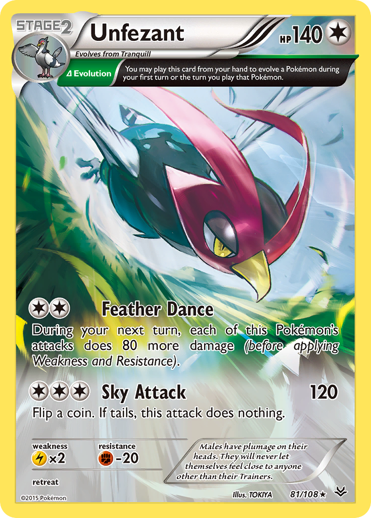 Unfezant (81/108) [XY: Roaring Skies] | Fandemonia Ltd