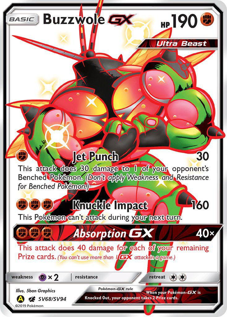 Buzzwole GX (SV68/SV94) [Sun & Moon: Hidden Fates - Shiny Vault] | Fandemonia Ltd