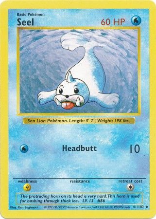 Seel (41/102) [Base Set Shadowless Unlimited] | Fandemonia Ltd