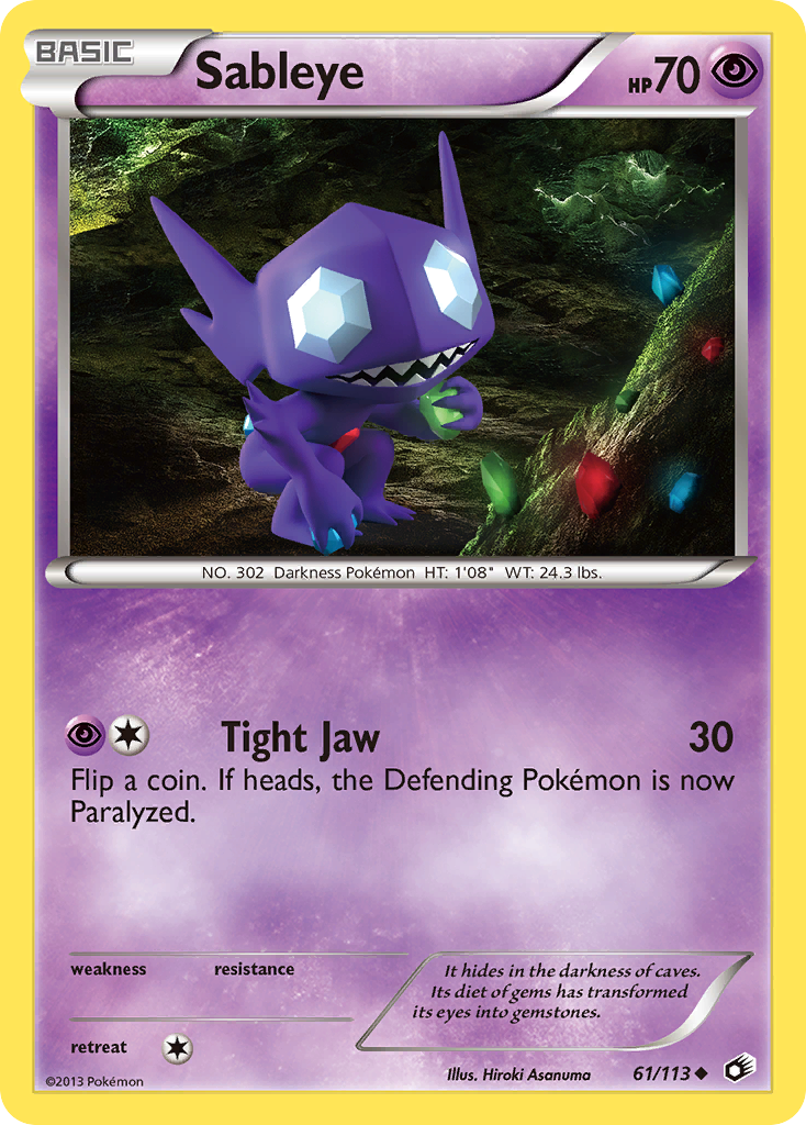 Sableye (61/113) [Black & White: Legendary Treasures] | Fandemonia Ltd