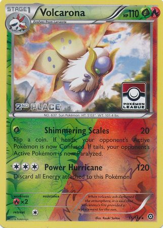 Volcarona (15/114) (League Promo 2nd Place) [XY: Steam Siege] | Fandemonia Ltd