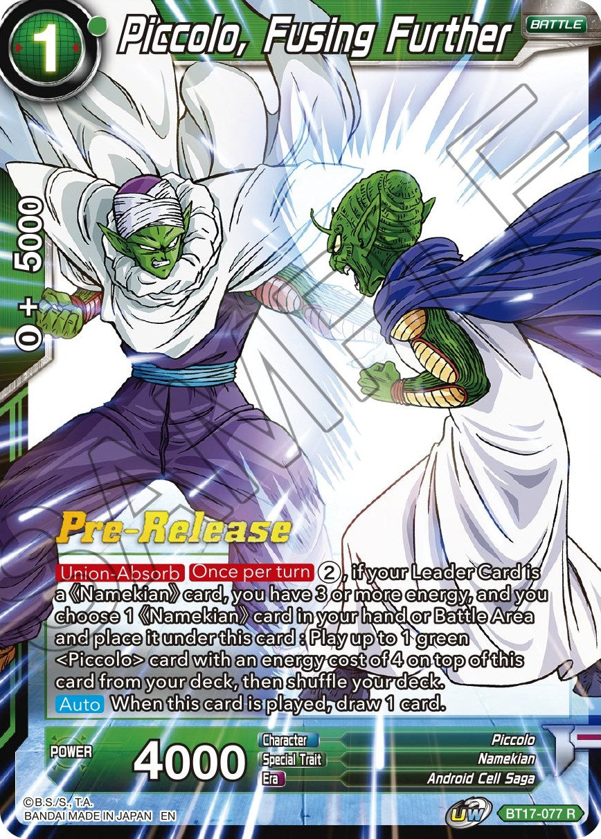 Piccolo, Fusing Further (BT17-077) [Ultimate Squad Prerelease Promos] | Fandemonia Ltd