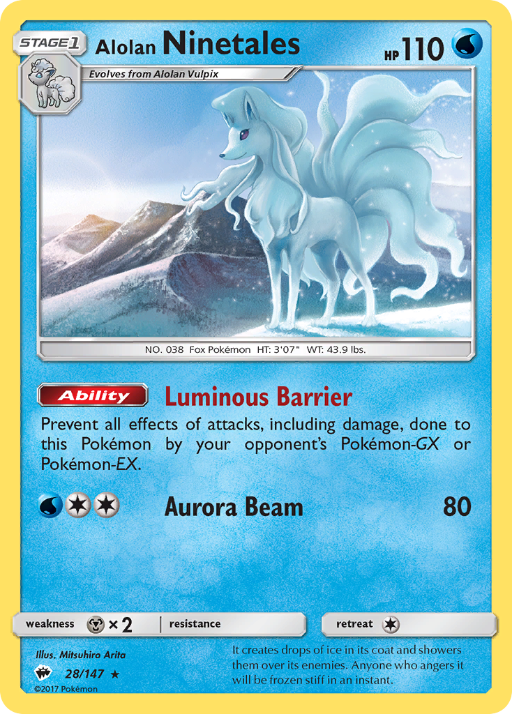 Alolan Ninetales (28/147) [Sun & Moon: Burning Shadows] | Fandemonia Ltd