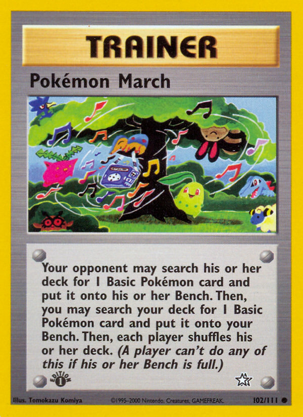 Pokemon March (102/111) [Neo Genesis 1st Edition] | Fandemonia Ltd