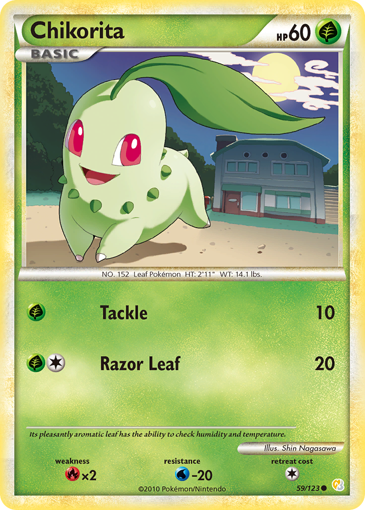 Chikorita (59/123) [HeartGold & SoulSilver: Base Set] | Fandemonia Ltd