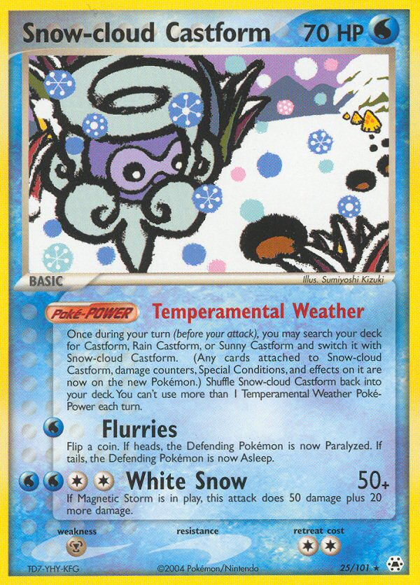 Snow-cloud Castform (25/101) [EX: Hidden Legends] | Fandemonia Ltd