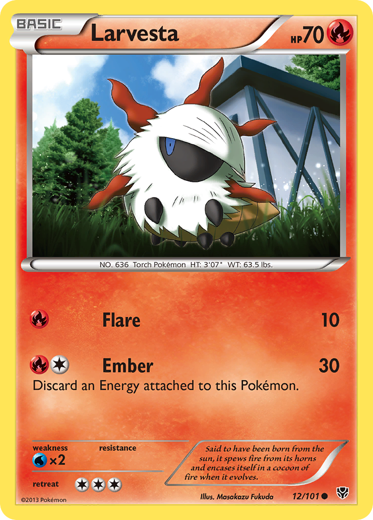 Larvesta (12/101) [Black & White: Plasma Blast] | Fandemonia Ltd