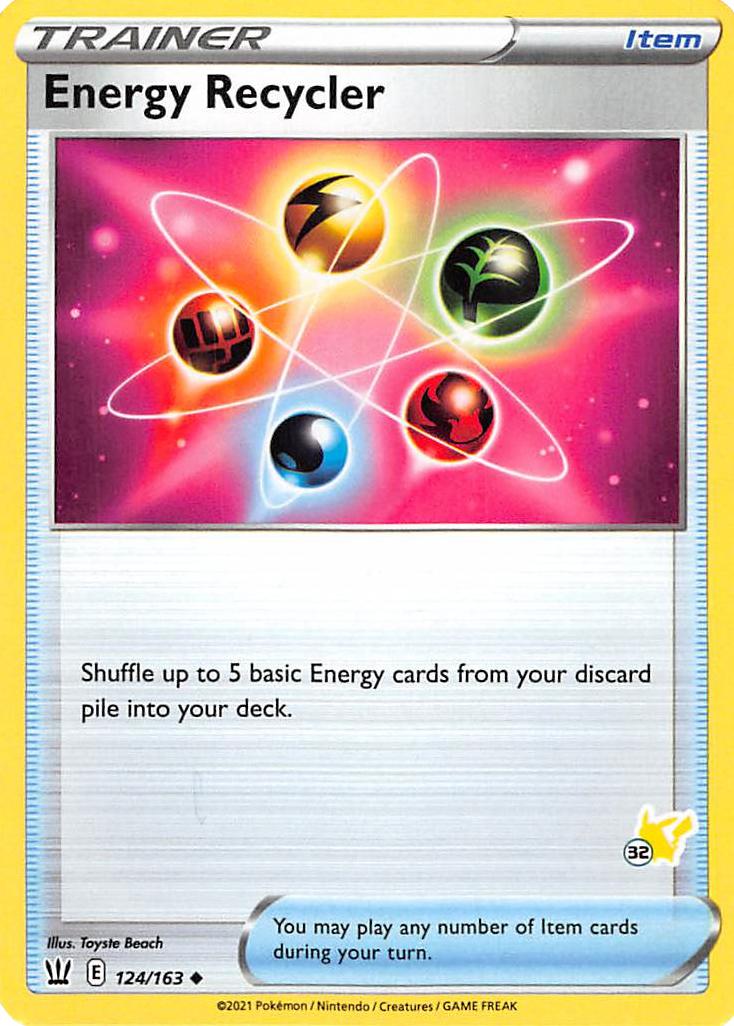 Energy Recycler (124/163) (Pikachu Stamp #32) [Battle Academy 2022] | Fandemonia Ltd