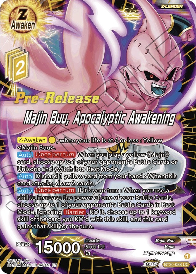 Majin Buu, Apocalyptic Awakening (BT20-088) [Power Absorbed Prerelease Promos] | Fandemonia Ltd