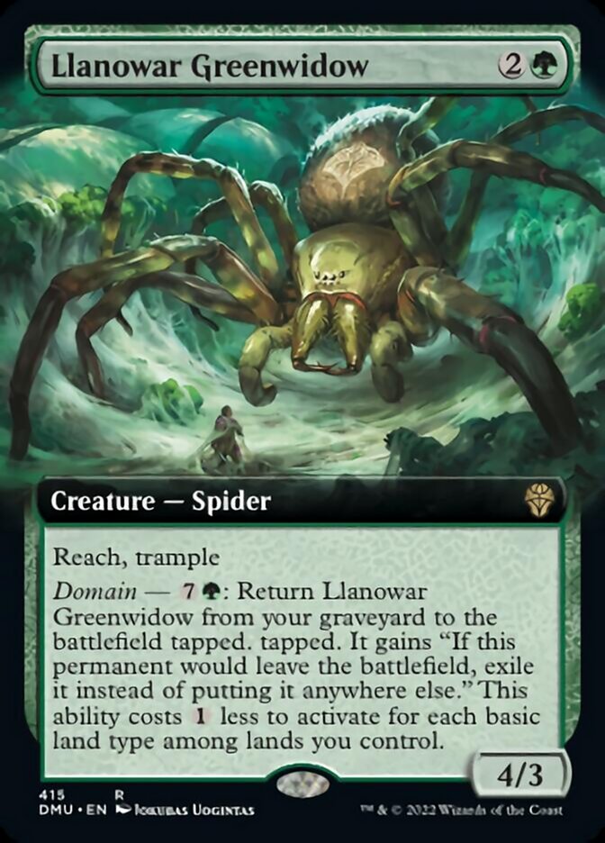 Llanowar Greenwidow (Extended Art) [Dominaria United] | Fandemonia Ltd