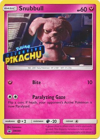 Snubbull Detective (SM200) (Pikachu Stamped) [Sun & Moon: Black Star Promos] | Fandemonia Ltd