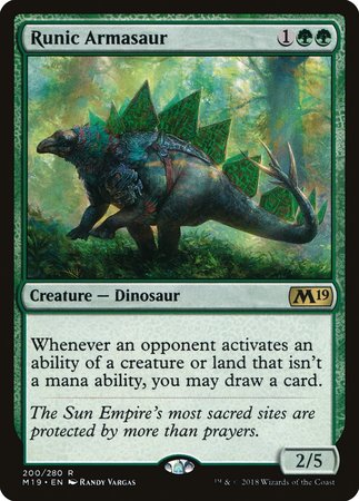 Runic Armasaur [Core Set 2019] | Fandemonia Ltd