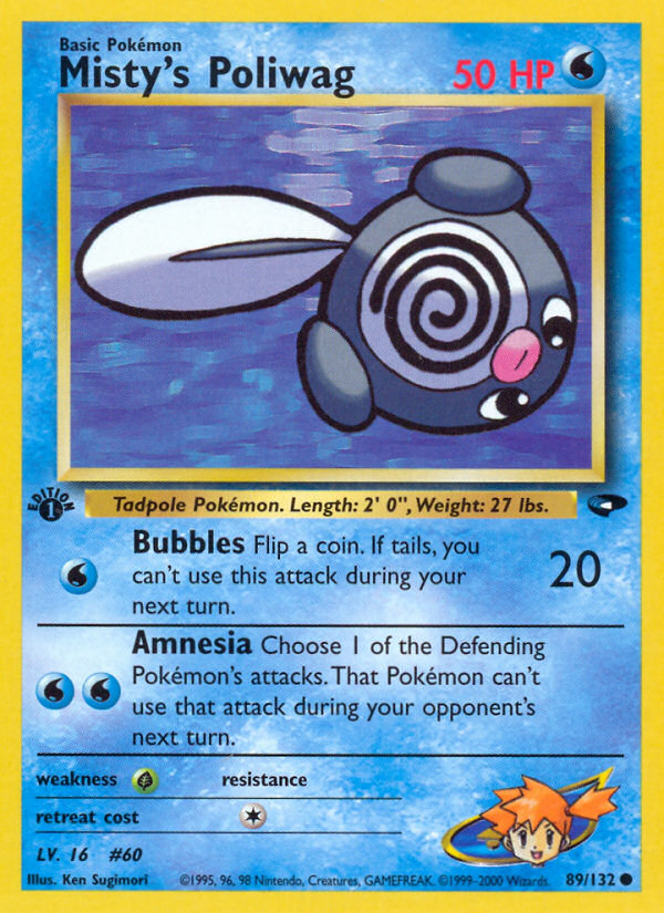 Misty's Poliwag (89/132) [Gym Challenge 1st Edition] | Fandemonia Ltd