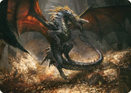 Cavern-Hoard Dragon Art Card [The Lord of the Rings: Tales of Middle-earth Art Series] | Fandemonia Ltd