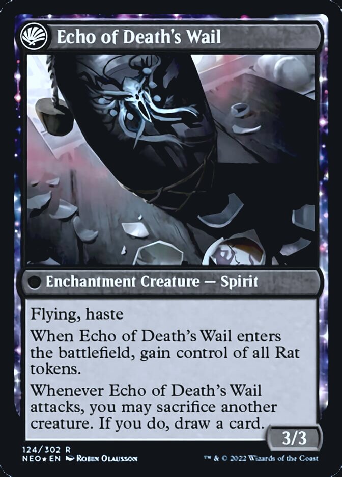 Tribute to Horobi // Echo of Death's Wail [Kamigawa: Neon Dynasty Prerelease Promos] | Fandemonia Ltd