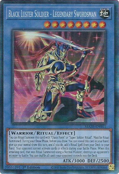 Black Luster Soldier - Legendary Swordsman [MAZE-EN011] Collector's Rare | Fandemonia Ltd