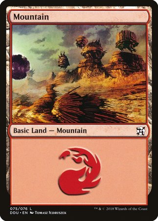 Mountain (75) [Duel Decks: Elves vs. Inventors] | Fandemonia Ltd