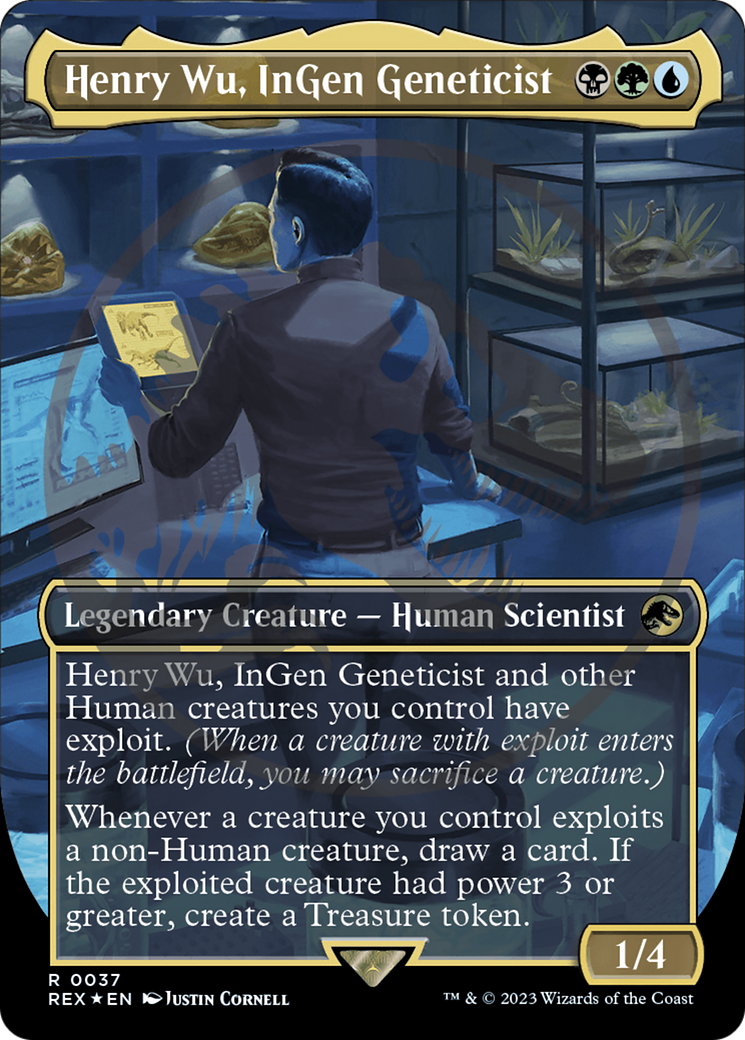 Henry Wu, InGen Geneticist Emblem (Borderless) [Jurassic World Collection Tokens] | Fandemonia Ltd