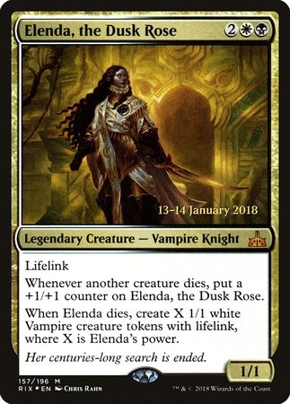 Elenda, the Dusk Rose [Rivals of Ixalan Promos] | Fandemonia Ltd