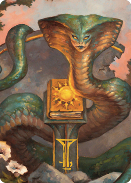 Guardian Naga Art Card (Gold-Stamped Signature) [Commander Legends: Battle for Baldur's Gate Art Series] | Fandemonia Ltd