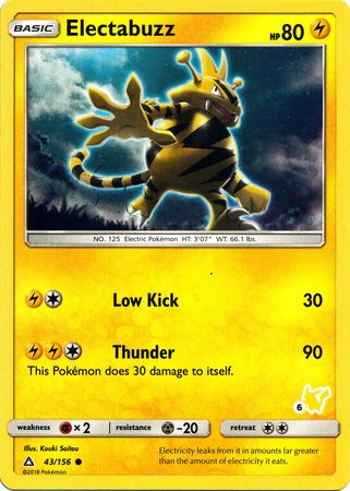 Electabuzz (43/156) (Pikachu Stamp #6) [Battle Academy 2020] | Fandemonia Ltd