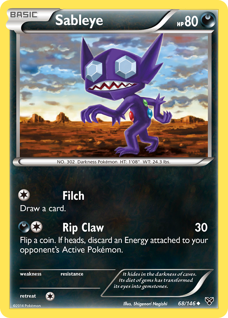 Sableye (68/146) [XY: Base Set] | Fandemonia Ltd