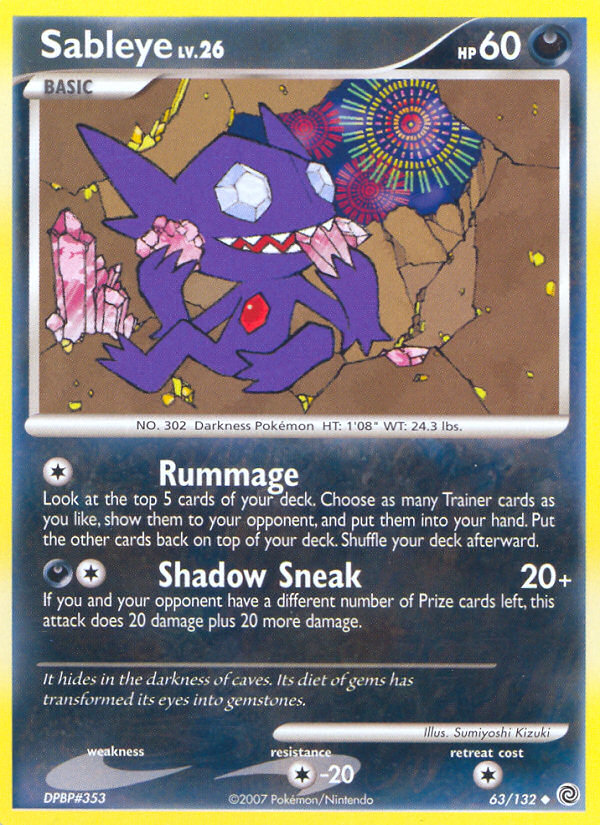 Sableye (63/132) [Diamond & Pearl: Secret Wonders] | Fandemonia Ltd