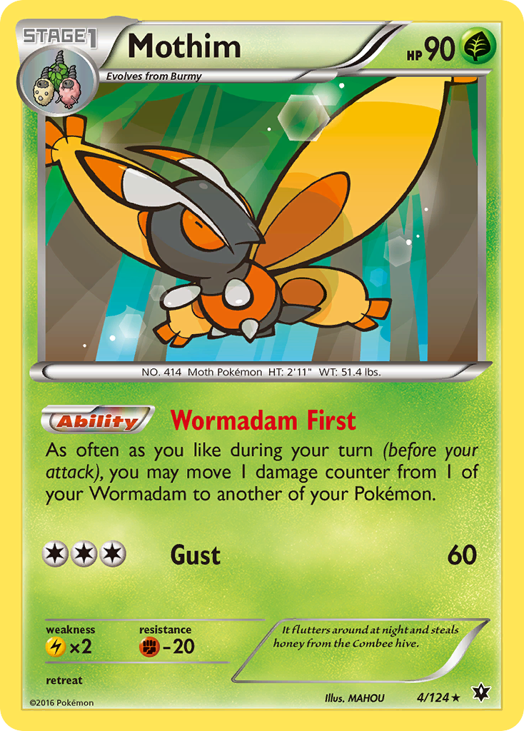 Mothim (4/124) [XY: Fates Collide] | Fandemonia Ltd