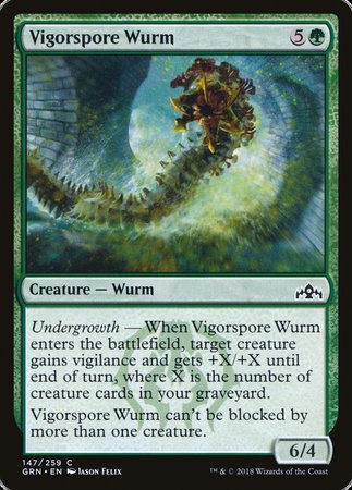 Vigorspore Wurm [Guilds of Ravnica] | Fandemonia Ltd