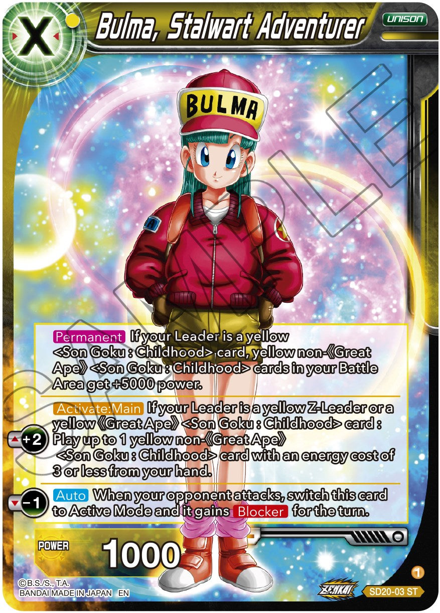 Bulma, Stalwart Adventurer (SD20-03) [Dawn of the Z-Legends] | Fandemonia Ltd