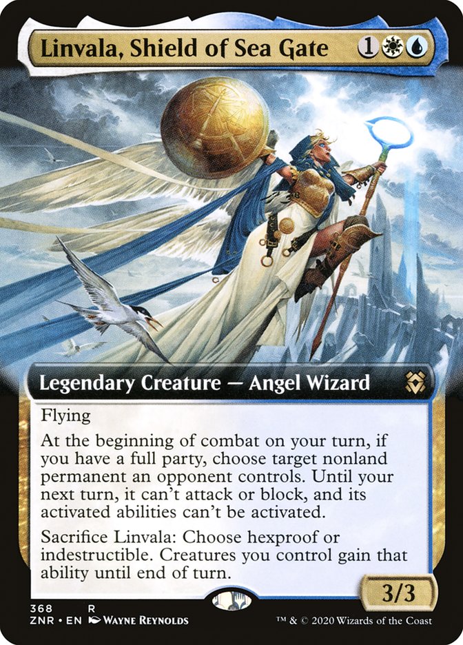 Linvala, Shield of Sea Gate (Extended Art) [Zendikar Rising] | Fandemonia Ltd