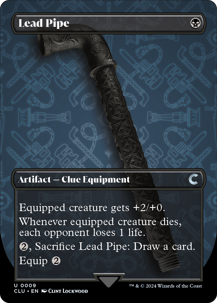 Lead Pipe (Borderless) [Ravnica: Clue Edition] | Fandemonia Ltd