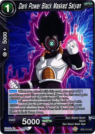 Dark Power Black Masked Saiyan (BT5-112) [Miraculous Revival] | Fandemonia Ltd