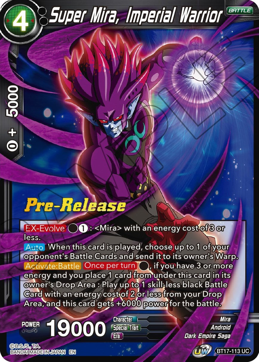 Super Mira, Imperial Warrior (BT17-113) [Ultimate Squad Prerelease Promos] | Fandemonia Ltd