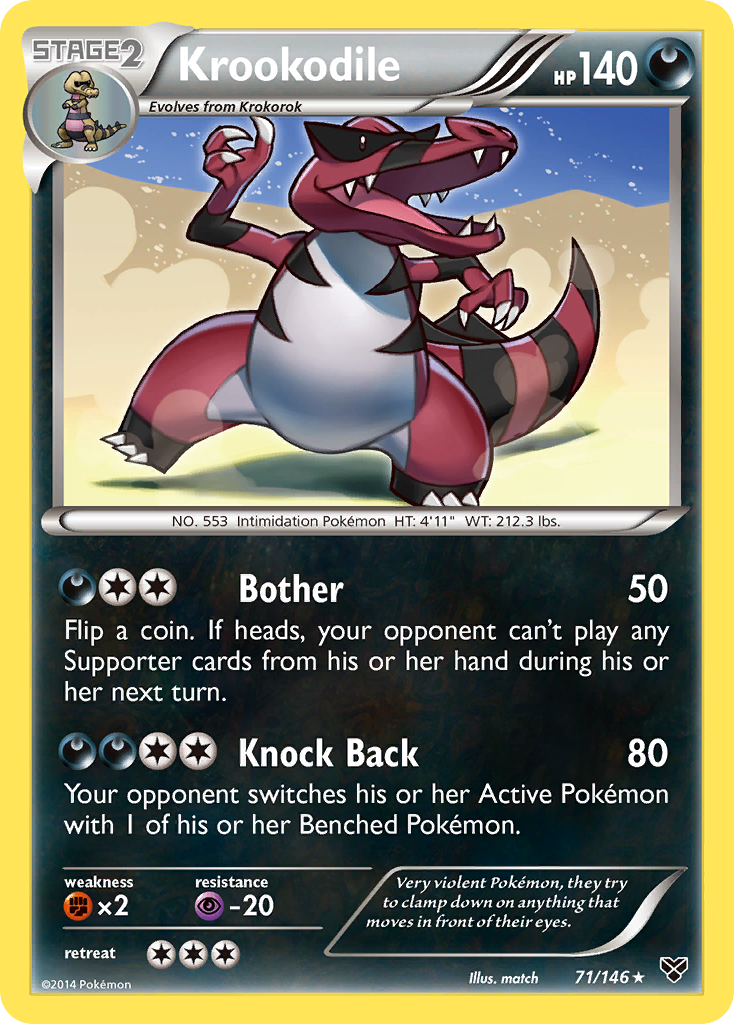 Krookodile (71/146) [XY: Base Set] | Fandemonia Ltd