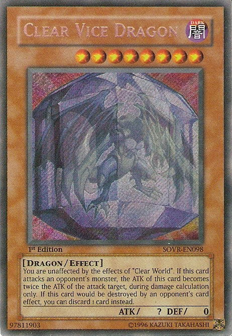 Clear Vice Dragon [SOVR-EN098] Secret Rare | Fandemonia Ltd