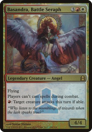 Basandra, Battle Seraph (Commander Launch Promo) [Commander 2011 Launch Party] | Fandemonia Ltd