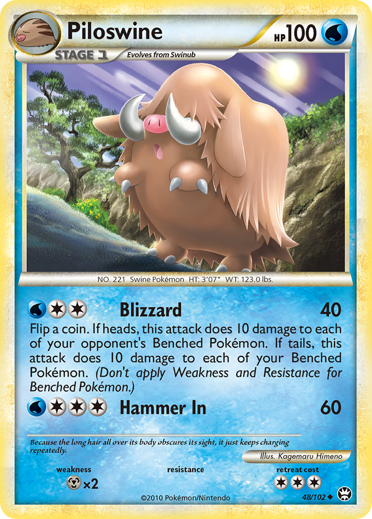 Piloswine (48/102) [HeartGold & SoulSilver: Triumphant] | Fandemonia Ltd