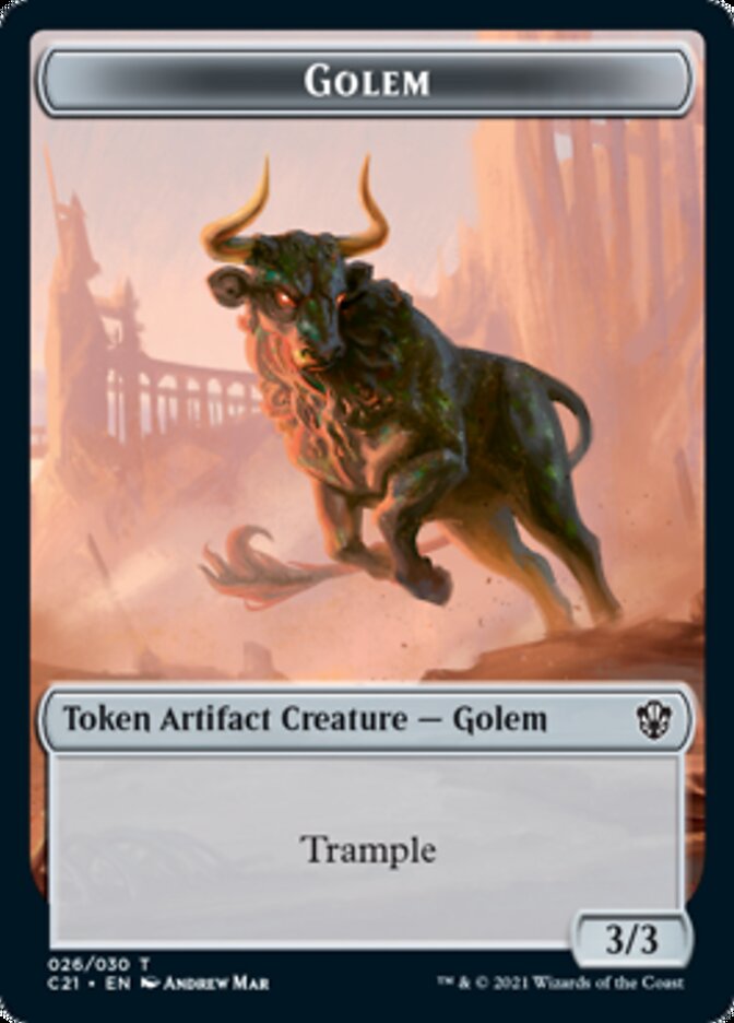 Golem (026) // Thopter Token [Commander 2021 Tokens] | Fandemonia Ltd