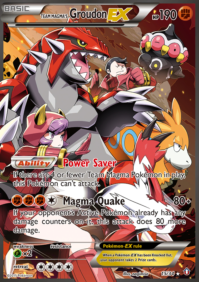 Team Magma's Groudon ex (15/34) [XY: Double Crisis] | Fandemonia Ltd