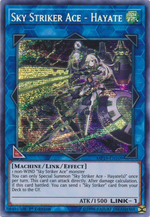 Sky Striker Ace - Hayate [MP19-EN109] Prismatic Secret Rare | Fandemonia Ltd