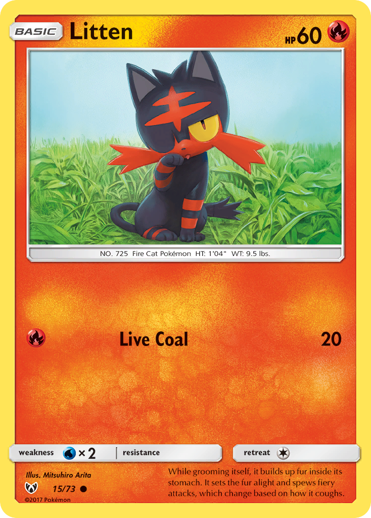 Litten (15/73) [Sun & Moon: Shining Legends] | Fandemonia Ltd