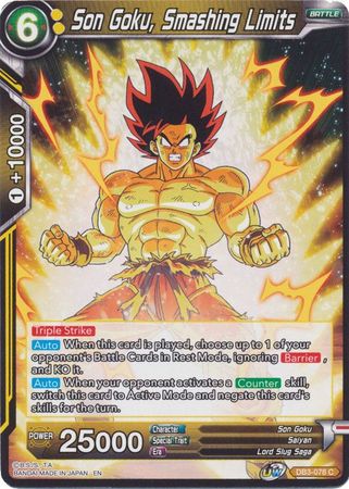 Son Goku, Smashing Limits [DB3-078] | Fandemonia Ltd