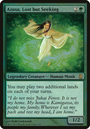 Azusa, Lost but Seeking (Commander's Arsenal) [Commander's Arsenal Oversized] | Fandemonia Ltd