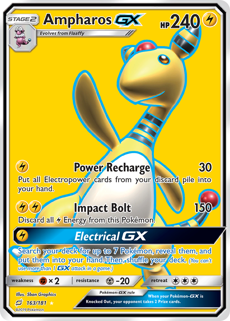 Ampharos GX (163/181) [Sun & Moon: Team Up] | Fandemonia Ltd