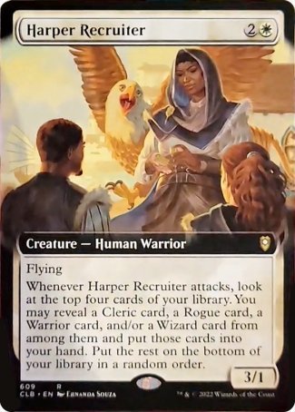 Harper Recruiter (Extended Art) [Commander Legends: Battle for Baldur's Gate] | Fandemonia Ltd