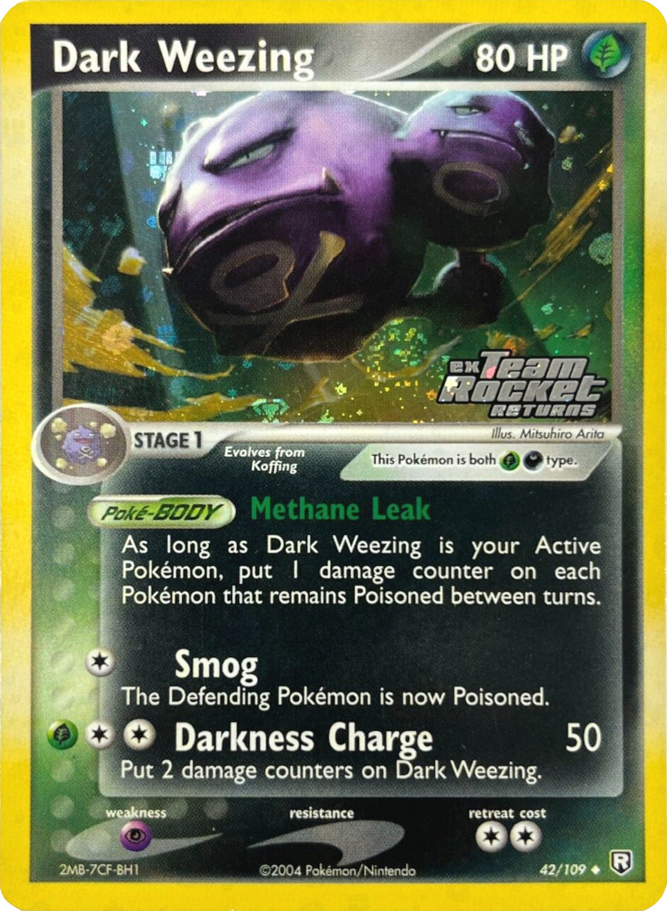 Dark Weezing (42/109) (Stamped) [EX: Team Rocket Returns] | Fandemonia Ltd