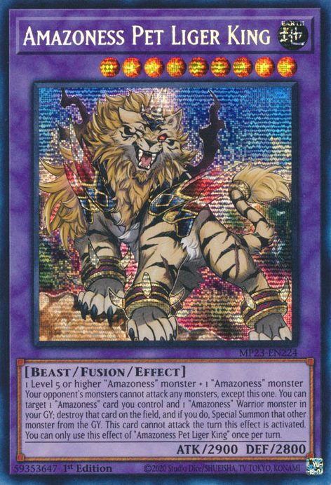 Amazoness Pet Liger King [MP23-EN224] Prismatic Secret Rare | Fandemonia Ltd