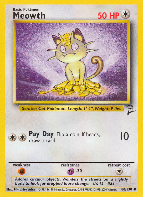 Meowth (80/130) [Base Set 2] | Fandemonia Ltd