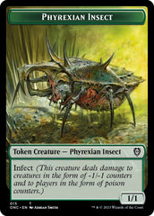 Phyrexian Mite // Phyrexian Insect Double-Sided Token [Phyrexia: All Will Be One Commander Tokens] | Fandemonia Ltd